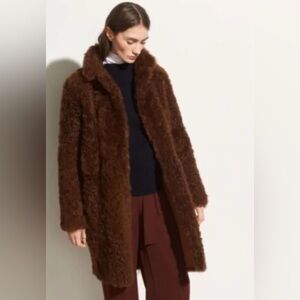 VINCE - Reversible Shearling Coat Amber size s nwt